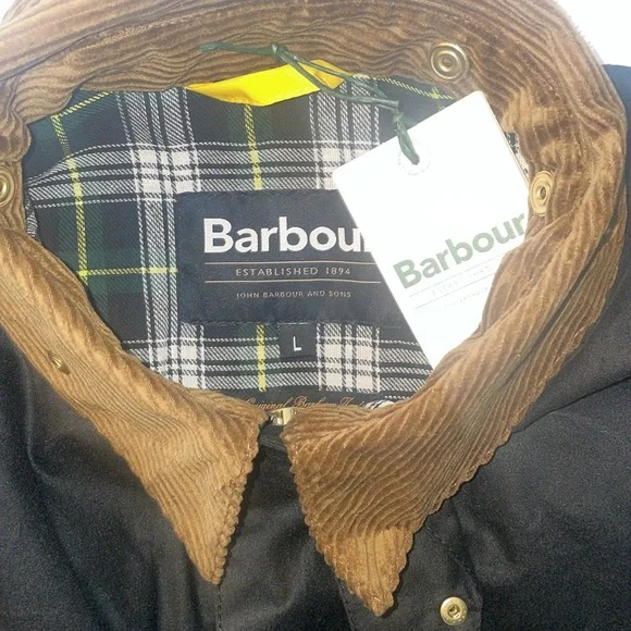 NWT BARBOUR X FLOWER MOUNTAIN Jacket in Black & Yellow - Picture 7 of 12